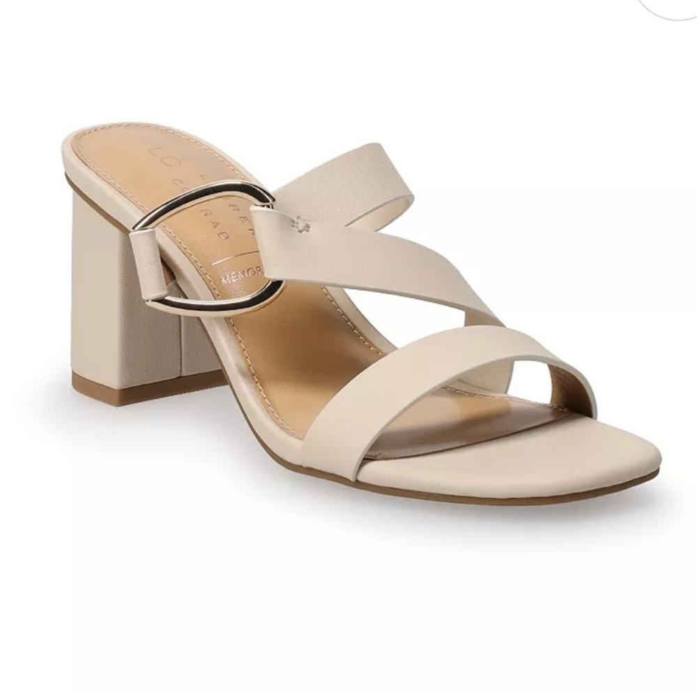 LC Lauren Conrad Canelle Women's Asymmetrical Heels, NIB